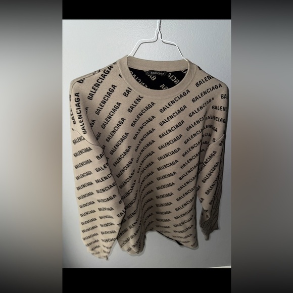 Balenciaga Tan Crewneck Sweater - Main Image